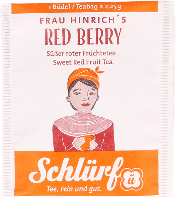 Schlürf Früchte Tee Frau Hinrichs Red Berry Waldfrucht Erdbeergeschmack