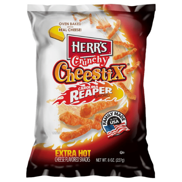 Herr's Crunchy Cheestix Carolina Reaper 227g